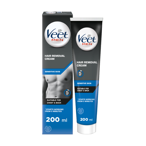 Veet for Men 200ml, Hair Removal Lotion, Depilatory Cream, Sensitive Skin