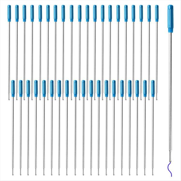 40pcs 11.6cm/4.57inch Pen Ink Refills, Replaceable Pens Refills,the Metal B
