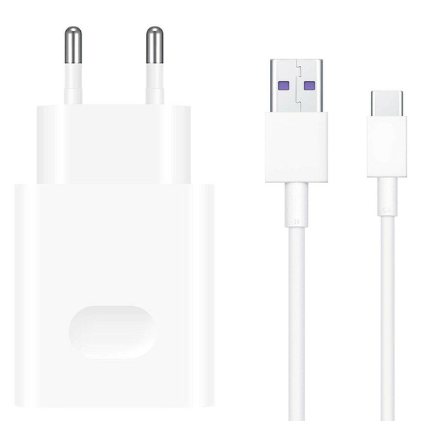 Huawei SuperCharge Mains Charger Adapter + 5A Type C USB Cable (Max 40W)