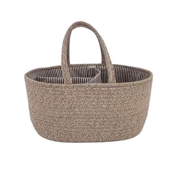 Cotton Rope Diaper Caddy Storage Basket