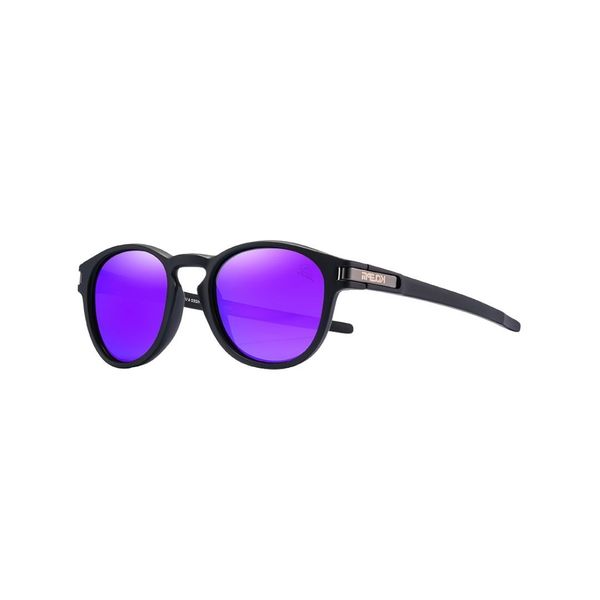 Kdeam Original KD997 Polarized Sunglasses - Matte Black /Mirror Purple