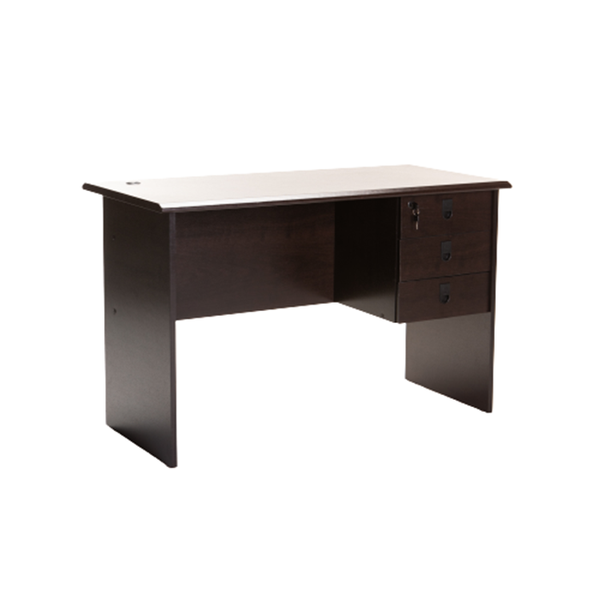 120 Deluxe 3 Drawer Desk - Wenge