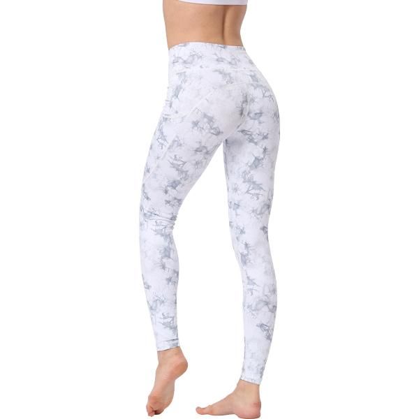 Iconix Ladies Pearly White Yoga Leggings with Pocket | HK238