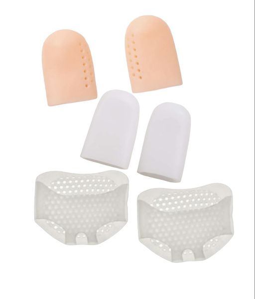 2Piece Silicone Toe Correction &amp; 2Piece Forefoot Pad &amp; 2Piece Toe Cover