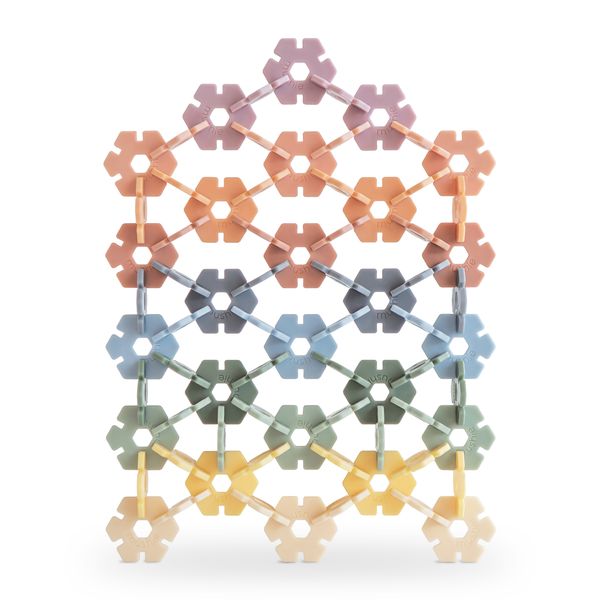 Mushie 100% BPA Free Hex Connect Building Toy Set