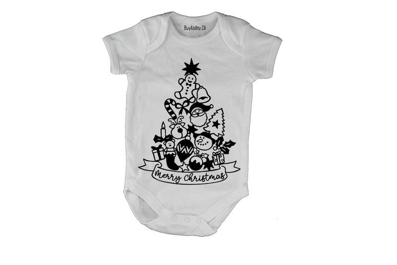 All Things Christmas TREE - Short Sleeve - Baby Grow