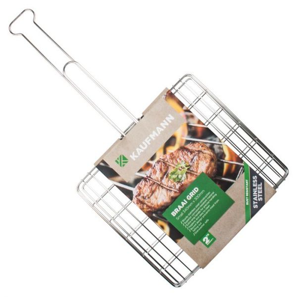 Kaufmann - Braai Grid S/Steel Box Small 34cmx30cm - 2 Pack