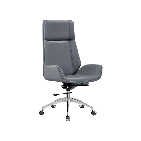 Comfortable High Back Swivel And Height Adjustable Leather Office Chair