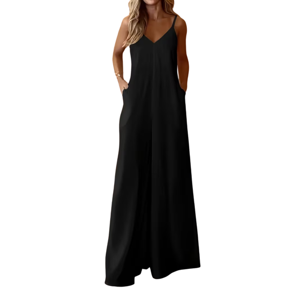 Women's V-Neck Wide-Leg Jumpsuit
