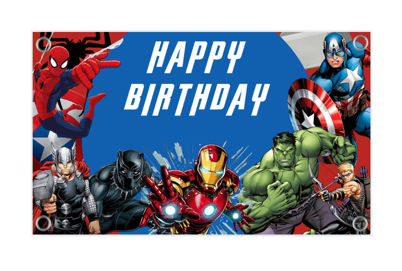 Avengers Birthday Banner for Kids Party