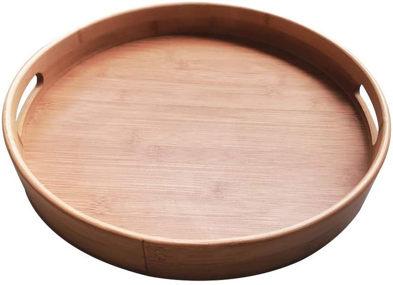 Tray 35x5cm Round Wooden Rvt026-1 - Kitchen Essentials