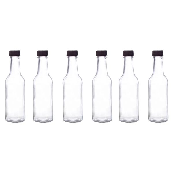 6 Pack Consol Glass Sauce Bottles 250ml with Screw Caps
