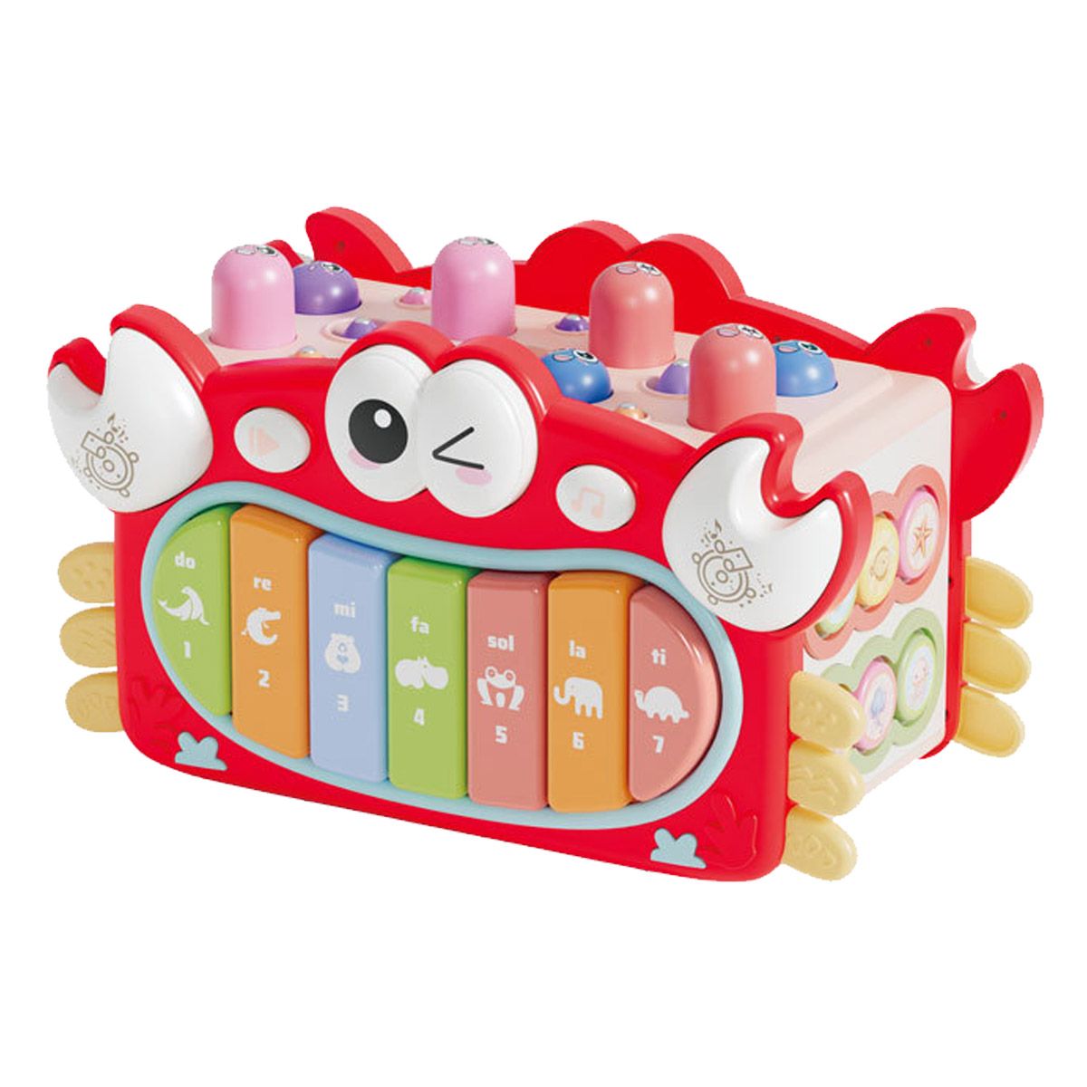 Red 6in1 Montessori Crab Hexahedron Cube Toys Games Board