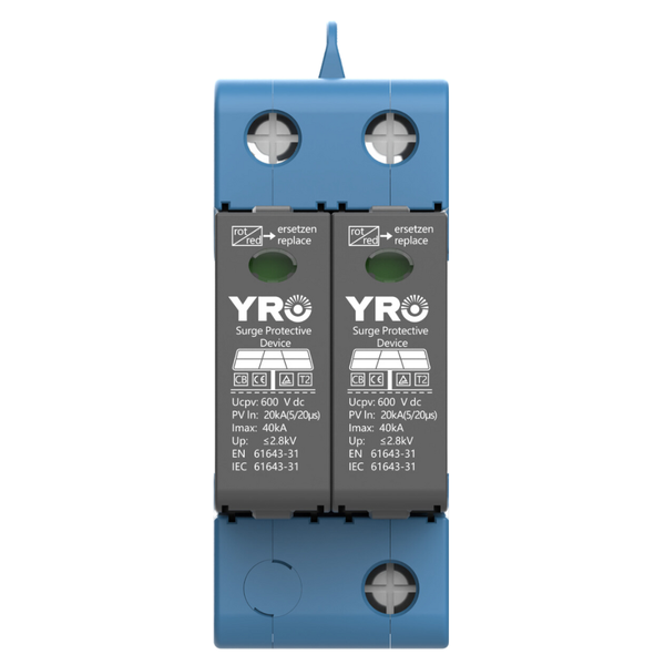 Surge Protective Device for Solar 2P PV 600VDC -Type 2 YRSP-D2 20-40KA YRO