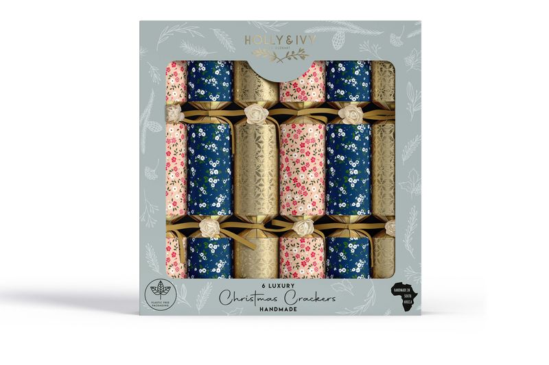 Luxury - Bloom Daisy Patterns Christmas Crackers