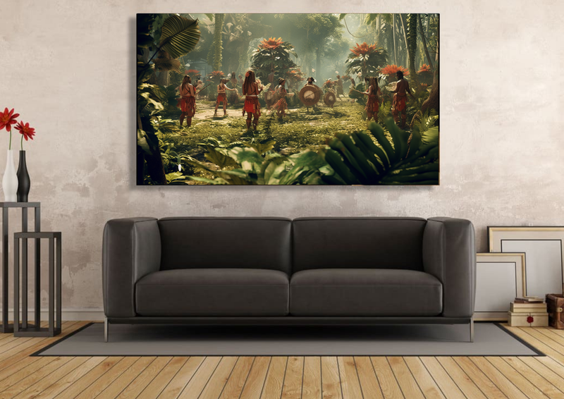 Canvas Wall Art - Jungle Groove Abstract - IM0363
