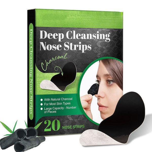 Charcoal Blackhead Removal Nose Strips, Deep Cleansing Pore Strips(20 pcs)