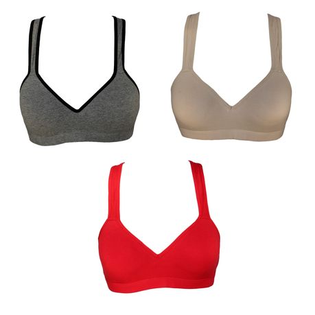 Women Cotton Seamless Wirefree T-Shirt Sporty Bra Everyday Bra Pack of 3, Shop Today. Get it Tomorrow!