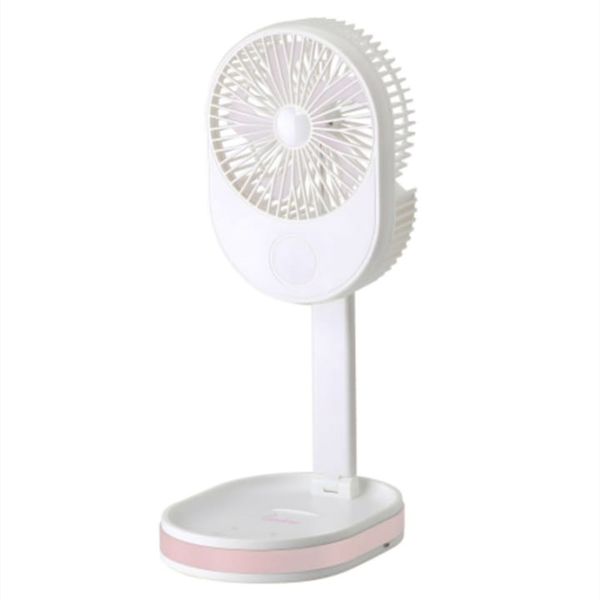 Folding Portable Fan with Light Feature - Pink