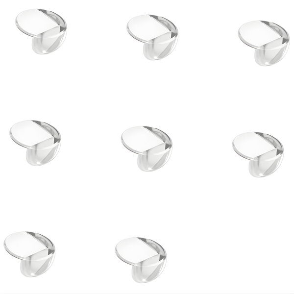 8 Piece - Ball-Shaped Silicone Table Corner Protectors - Transparent