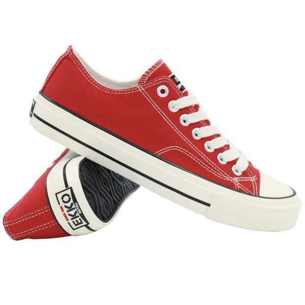 Ekko Retro Men's Canvas Sneakers Lo - Red