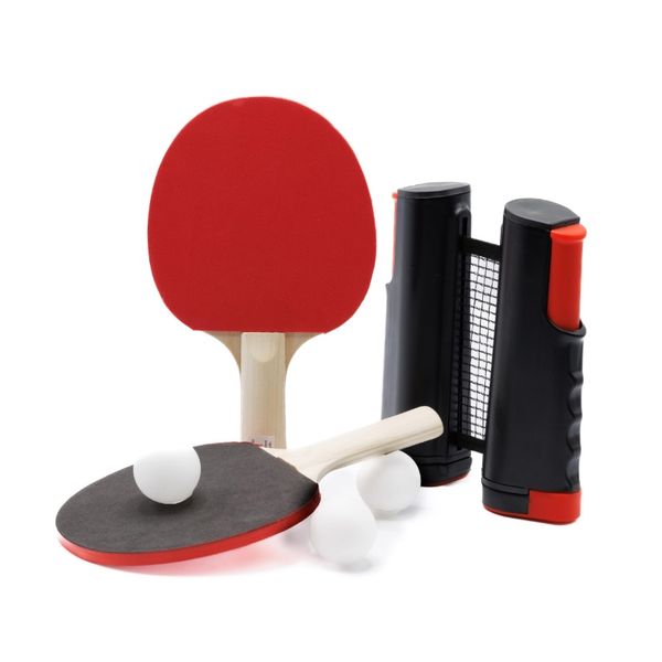 Ping Pong Set with Retractable Net - Complete Portable Table Tennis Net Kit