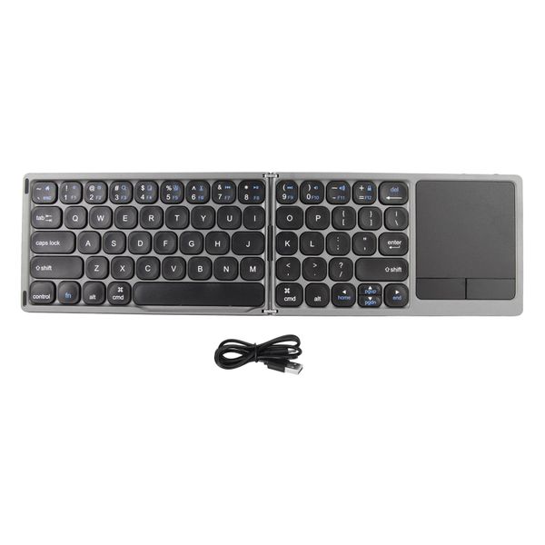 Foldable Touchpad Keyboard Type C, 7 Screen View