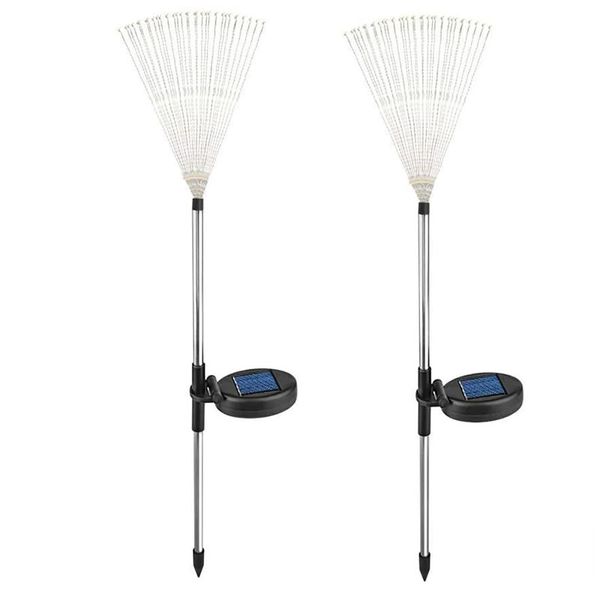 2pcs Solar Powered Fiber Fireworks Color Changing LED Lights FA-LC52