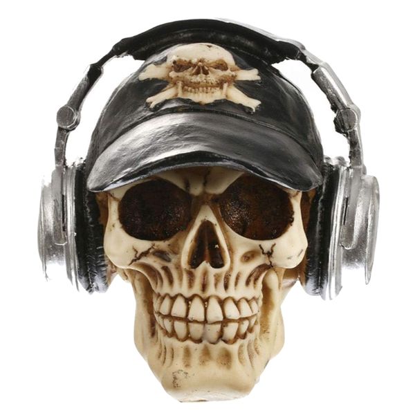 Home Decor Resin Gothic Skull Ornament Figure (16 cm x 15 cm)
