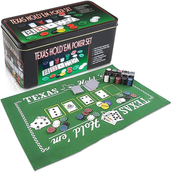Texas Holdem Poker Game Set - 200 Piece Chips