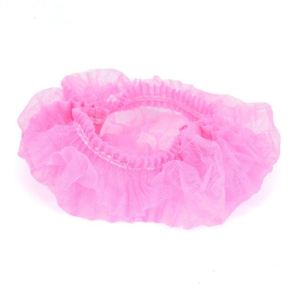 Disposable Hair Net Caps - Pink - 100