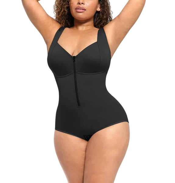 Women's Slimming Tummy Control Brief Bodysuit Shapewear With Inner Hooks