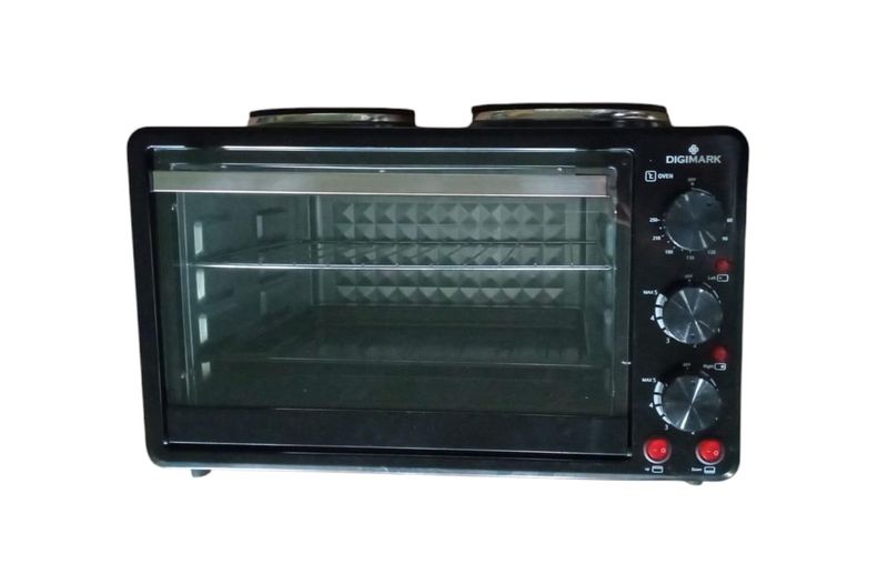 Digimark 28L Electric Oven with Dual Solid Hot Plates - Compact All-in one