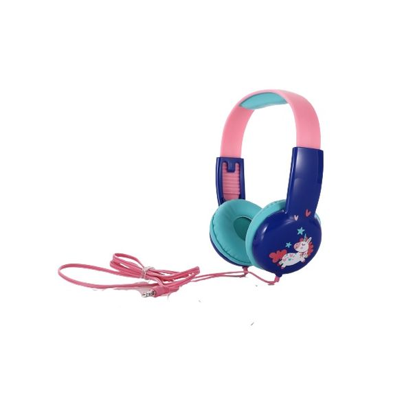 Kids-safe Headphones - Unicorn ( Pink / Blue)