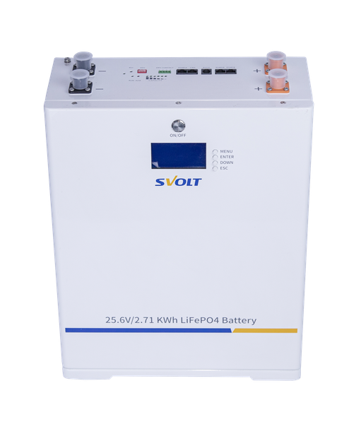SVOLT 25.6V 106Ah 2.71kWh Lithium Battery - Wall Mounted
