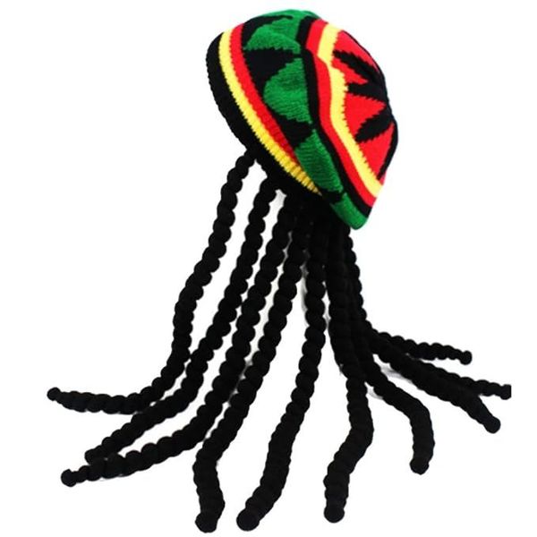 Party Cosplay Halloween Rasta Costume Hat With Dreadlock 95cm