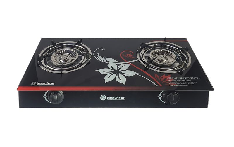 2 Burner Auto-Ignition Tempered Glass Panel Gas Stove (B4237)