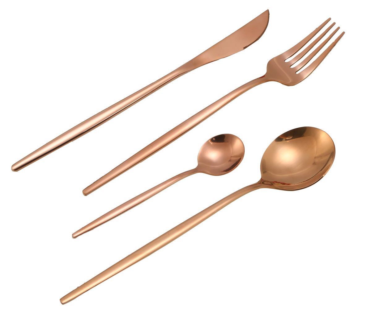 LMA Authentic 24 Piece Flatware Dinner Set Rose Gold Shop Today