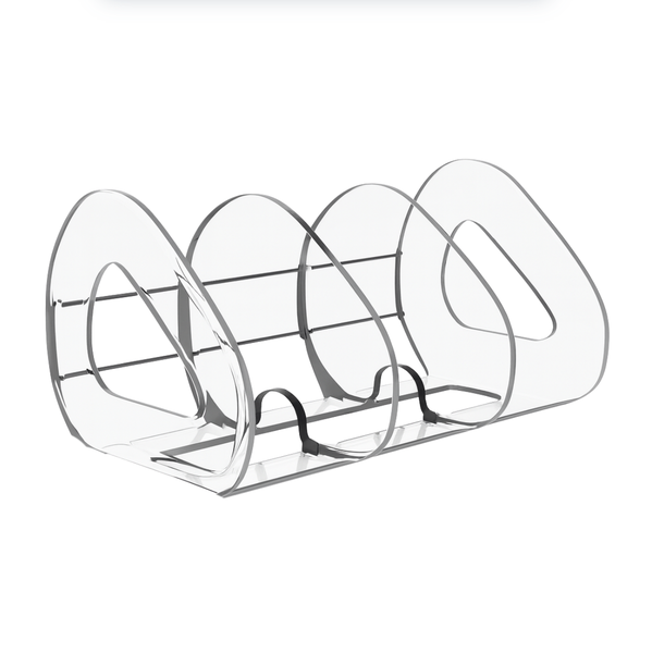 3-Slot Acrylic Book &amp; File Storage Divider