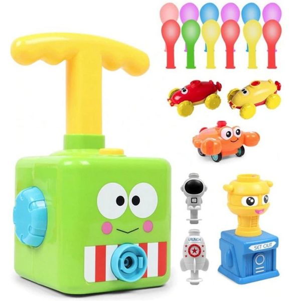 Hand Pumping Car - Angry Cosmic Green Face Balloon Inflating Toy