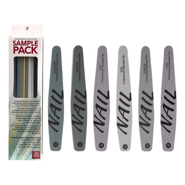 6-in-1 All Grit Nail File Sample Pack, Buffer - Double Sided