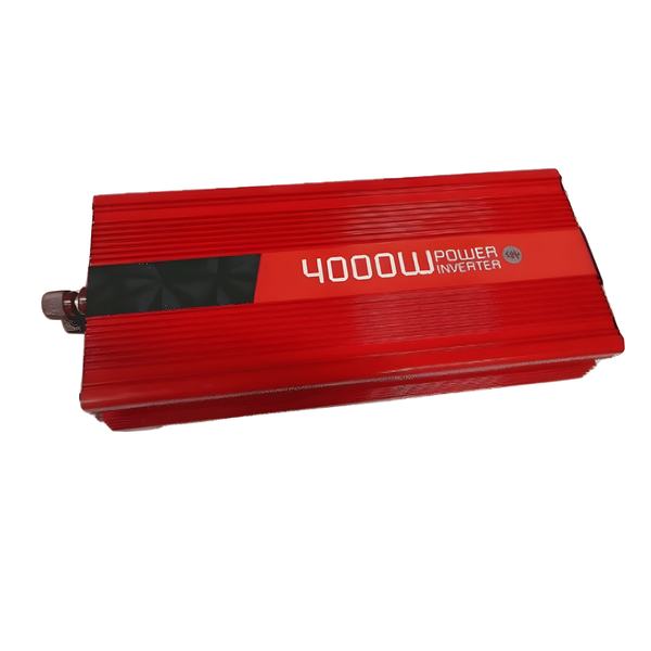 Red 4000W Inverter - 12V to 220V Converter for Backup Power