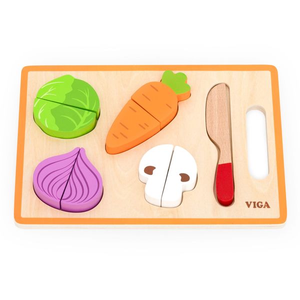 Viga Cutting Vegetables Playset (Wooden)