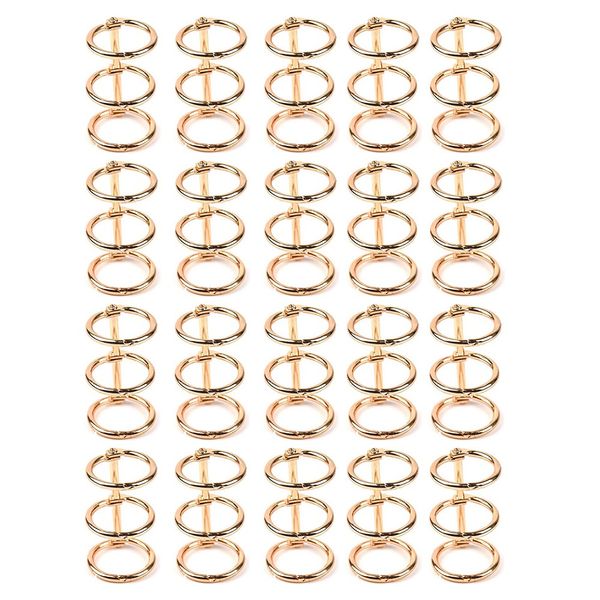 20Pcs 3 Ring Gold Book Rings Leaf Binders Office Book Rings