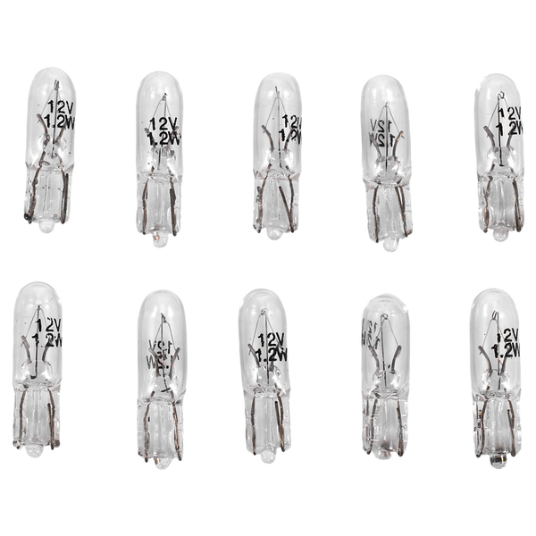 10Pcs T5 17 86 206 286 Halogen Bulb Car Instrument Panel Lamp 1 2W