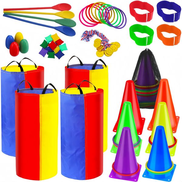 Outdoor Lawn Game Toss Set Kid Adult Outdoor Game Kit 53 Pieces
