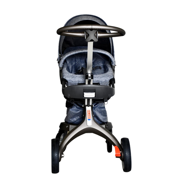 DSLAND Luxury High Landscape Stroller and Bassinet - Navy Blue