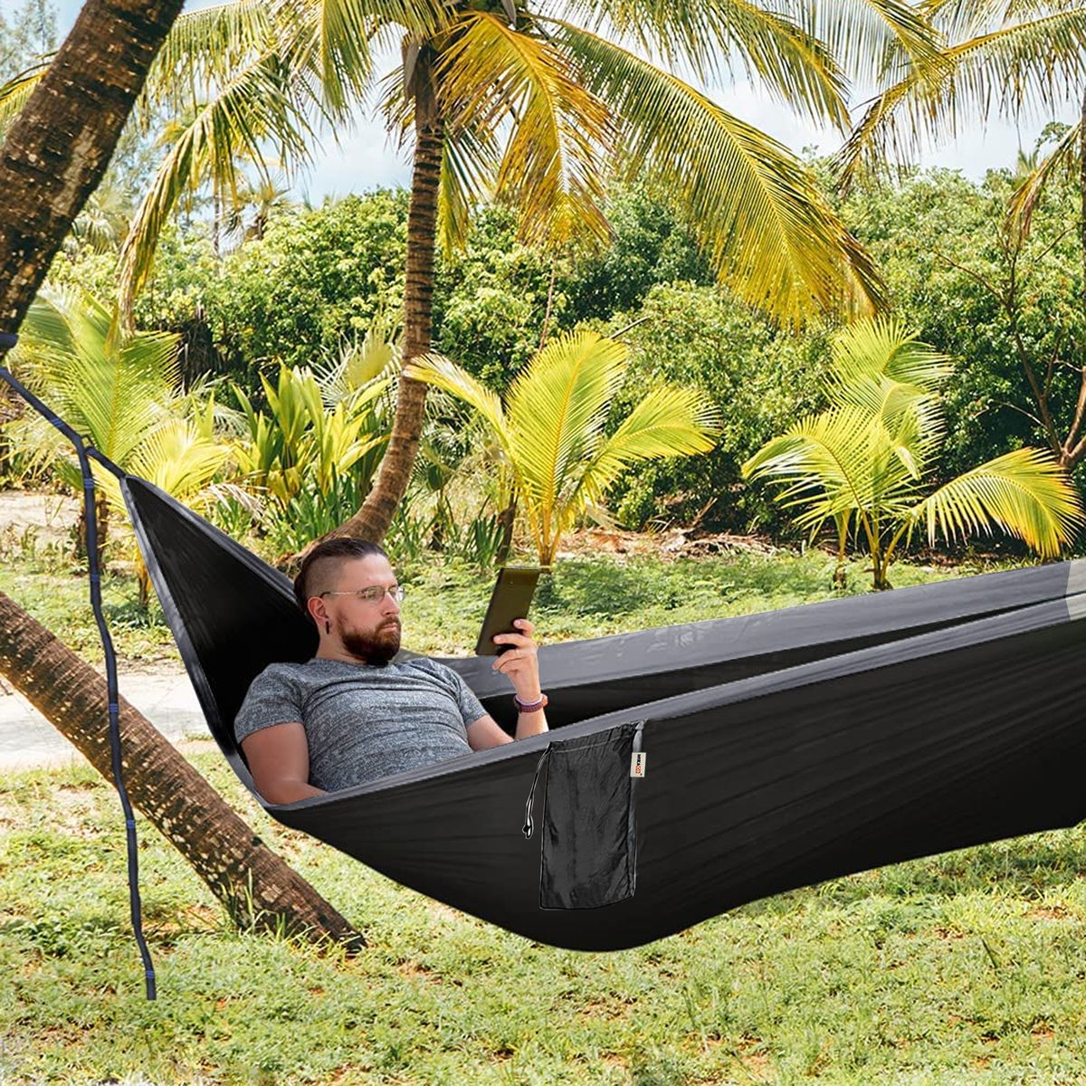 MIkaco Portable Lightweight Camping Nylon Hammock Hanging Chair
