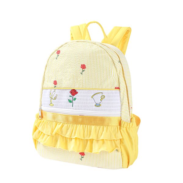 Embroidered Cartoon Seersucker Children's Backpack
