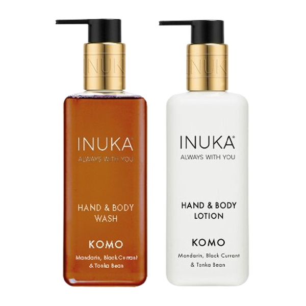 Inuka Luxury Komo 2 x 300ml Hand &amp; Body Wash and Hand &amp; Body Lotion Set